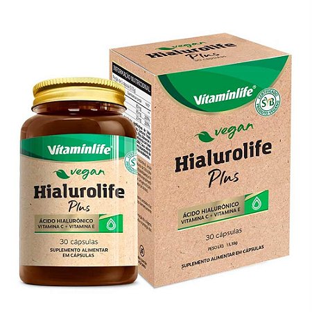 Vegan Hialurolife Plus com 30 Cápsulas Vitaminlife Vegan