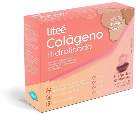 Colágeno Hidrolisado Liteé  60  Cápsulas Gelatinosas 500 Mg