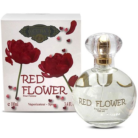 Perfume Feminino Cartonagem Red Flower Cuba 100mL