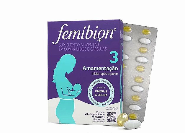 Multivitamínico Femibion 3 para Amamentação com 28 Comprimidos e 28 Cápsulas