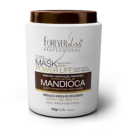 Máscara Hidratante de Mandioca Power Life Forever Liss 950g