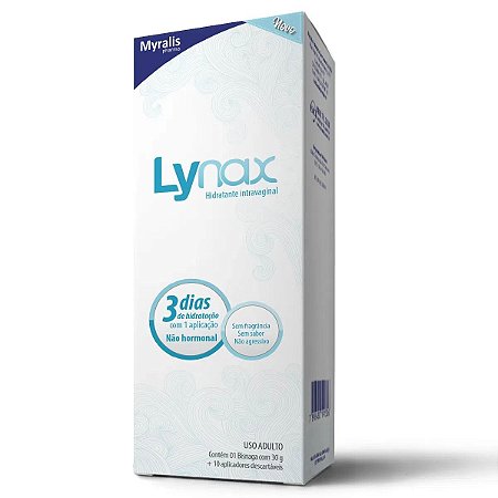 Hidratante Intravaginal Lynax com 30g + 10 aplicadores