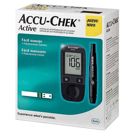 Kit Medidor de Glicemia Accu-chek Active