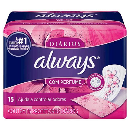 Protetor Diário Always Com Perfume 15 Unidades