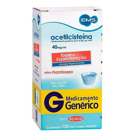 Acetilcisteína 40mg Xarope 120ml EMS Genérico