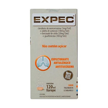 Expec Xarope Antitussígeno Expectorante e Antialérgico 120ml
