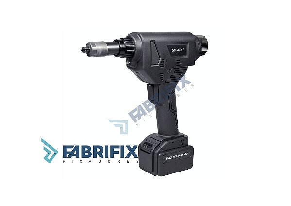 FERRAMENTA ELÉTRICA COM BATERIA PARA ABERTURA DE FUROS SEXTAVADOS M4 - M8