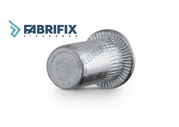 REBITE ROSCADO CILÍNDRICO RECARTILHADO CABEÇA PLANA FECHADO M5 2º GRIP