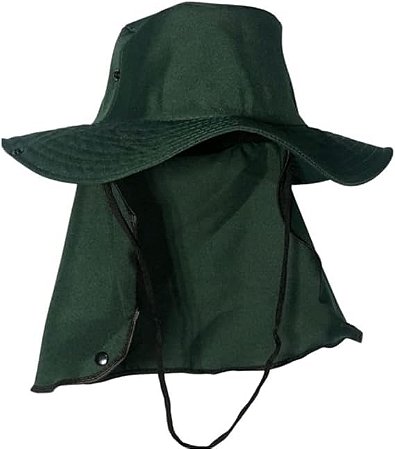 Chapéu Australiano Com Proteção De Pescoço  Verde