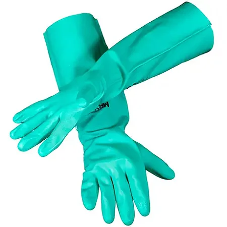 Luva Nitrílica MBXpro NitriQ+ Long Cano Longo 46cm Produtos Químicos, Óleos e Solventes CA 48883 - MEDIX