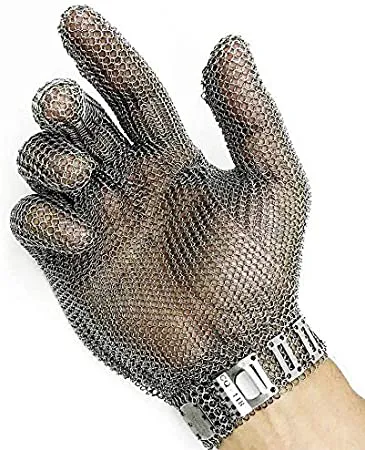 Luva Corte malha de Aço inox cano_curto MEDIX CA 49302