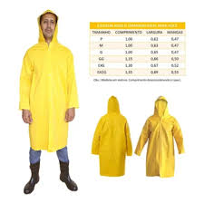 Capa de Chuva PVC Forrado Amarela Standard  BRASCAMP CA 28449- Amarelo