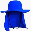 Chapéu Australiano Com Proteção De Pescoço  Azul Economico