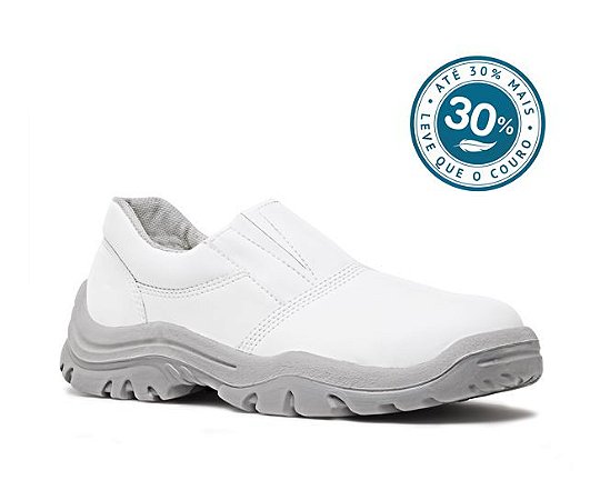 Sapato Microfibra Branco bico/PVC com elástico Fujiwara CA 31242