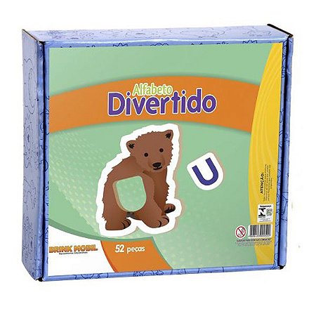 Quebra Cabeça Infantil 3D Madeira MDF Alfabeto 26 Peças Carro Toy