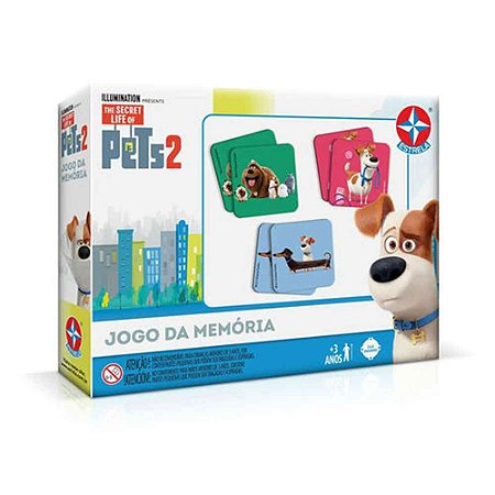 Jogo da Memória Pets 2 A Vida Secreta dos Bichos - Estrela - STEM Toys -  Brinquedos Educativos e STEAM