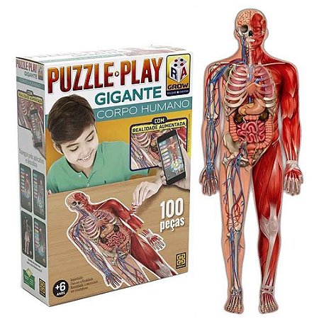 Jogo Puzzle Play Gigante Corpo Humano - Grow - STEM Toys