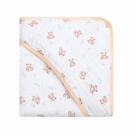 Toalha de Banho Soft Premium C/ Capuz 100%Alg. 90x80cm 4696 - Papi