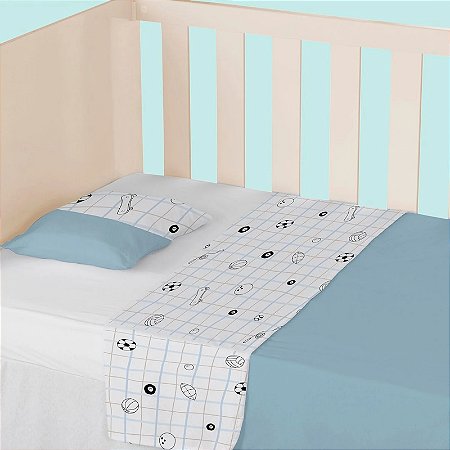 Jogo de Berço Cores Estamp. Americano 3Pçs 4674 - Papi