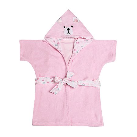 Roupão Urso Com Capuz Atoalhado Tam. P 52cm  de Altura 3805 - Karinho Papi