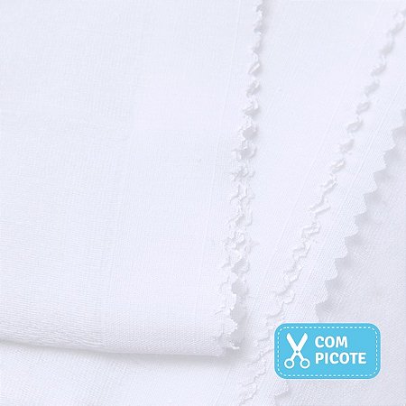 Toalha Fralda Super Luxo 100%Alg. 120x70cm 0225 - Mami Papi Branca