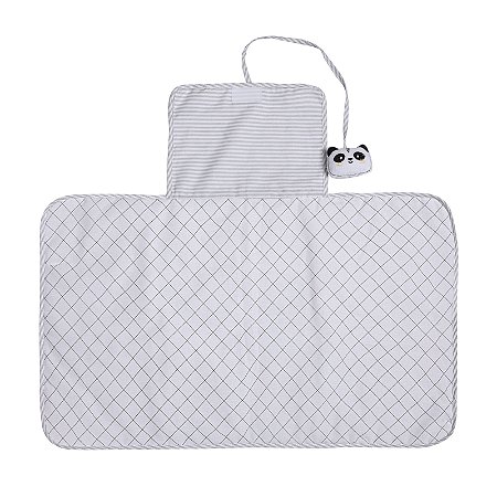 Trocador Portátil Com Porta Fraldas Impermeável 100%Alg. 66x40cm 3574 - Papi