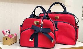 Bolsa Maternidade Kit 2 Pç. Vermelho/Marinho 1031 - Mappyng Baby