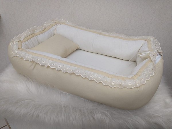 Ninho Redutor Premium Com Almofada 72 x 55 cm Docinho 2097 - Mariana Baby Bege