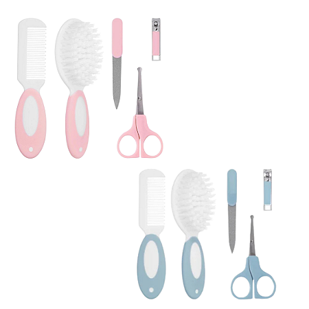 Kit Cuidados Pente Escova Tesoura Cortador Lixa 1368 - Buba