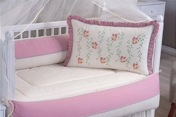 Kit Berço Luxo Borboletas 9pçs 100% Alg. 2196 - Mariana Baby