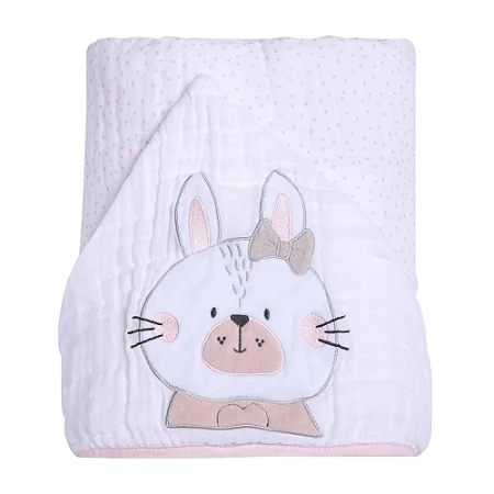 Toalha de Banho Soft Friends C/ Capuz 3 Camadas 90 x 75cm 1923 - Papi
