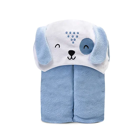 Toalha de Banho Atoalhada Bichus Forrada Com Capuz Bord. 5312 - Mami Papi