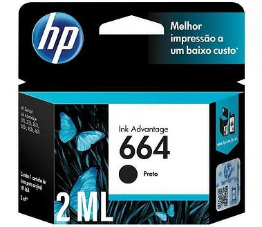 CARTUCHO DE TINTA PRETO HP 664  ORIGINAL E COMPATÍVEL