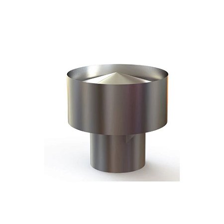 Chapéu Canhão 250mm Inox para calefator