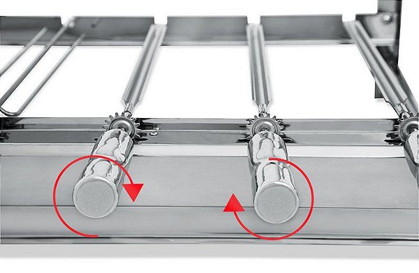 Kit Rotativo ArtInox 5 Espetos para Churrasqueira