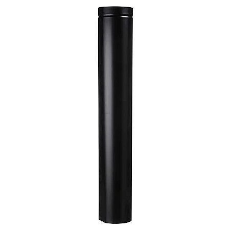 Cano duplado em inox 304 pintado de preto 200mm