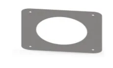 Arremate de Forro em Aço Inox 200mm Pintado de Preto