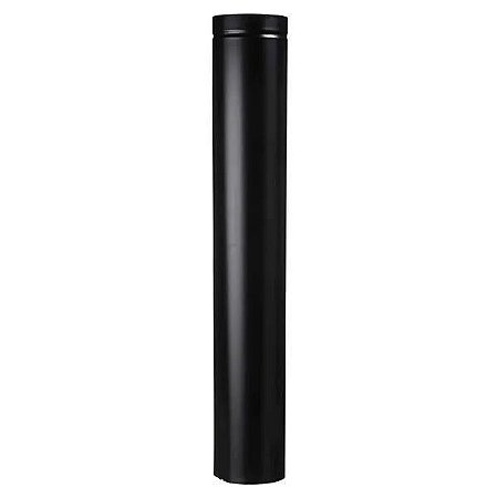 CANO INOX PINTADO DE PRETO DE 1M - DIÂMETRO 150MM