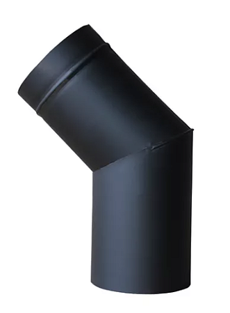 Curva Longa 45º inox 110mm em aço Inox preto