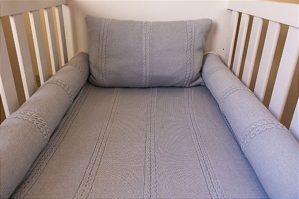 Kit Berço Azul Bebê - 5 peças