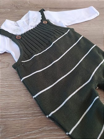 Jardineira Listras C/ Body