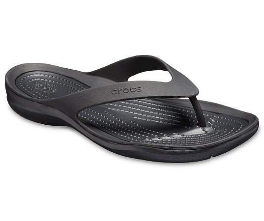 Chinelo Crocs Feminino Swiftwater™ Flip Preto - Atual Chinelos | Presidente  Prudente - SP