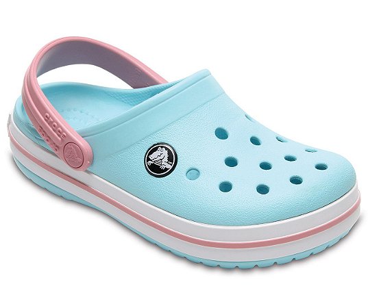 Sandália Crocs Infantil Crocband™ Clog - Ice Blue/White