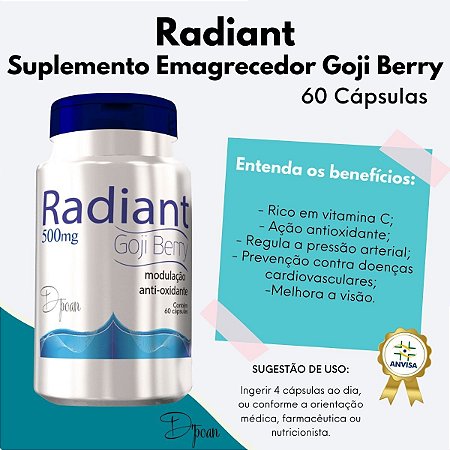 Radiant - Goji Berry - D’poan - 60 Cápsulas