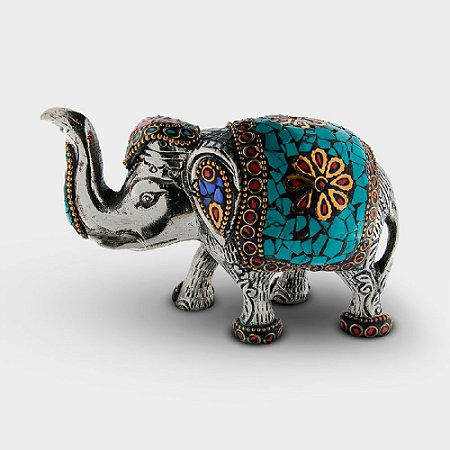 Estátua Elefante Indiano Decorado