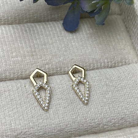 Brinco Gisele Semijoia Ouro