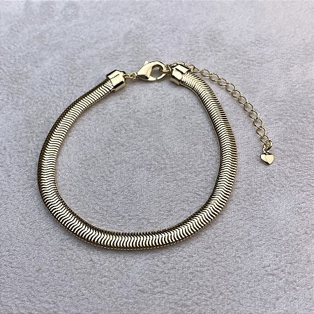 Pulseira Lacraia M Semijoia Ouro