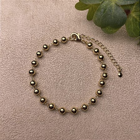 Pulseira de Bolinhas Juliete Semijoia Ouro