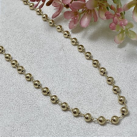 Colar de Bolinhas Juliete Semijoia Ouro