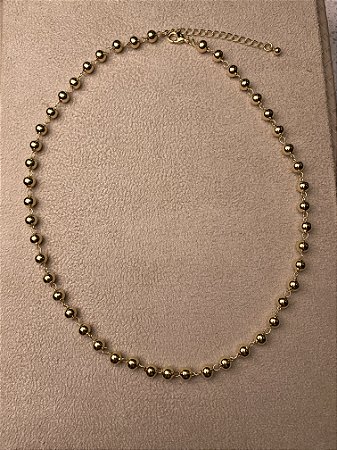 Colar de Bolinhas Juliete Semijoia Ouro